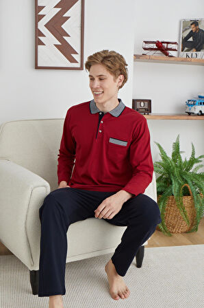 Kly %100 Uzun Kol Erkek Pijama 6010 