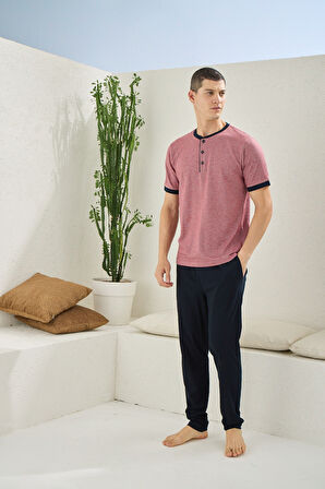 Kly Midi Yaka Yarım Kol Pijama Takımı 2091 