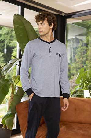 Kly Midi Yaka Pamuk Pijama Takımı 9261 