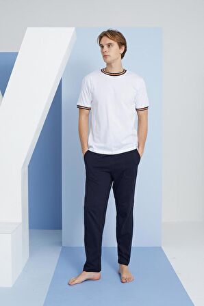 KLY 2090 YAKA BANTLI PİJAMA TAKIM