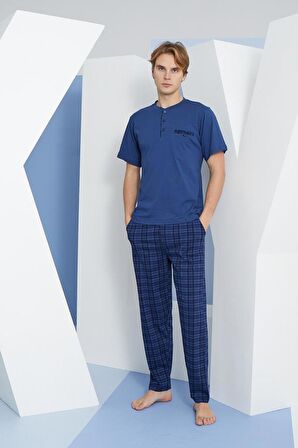 KLY 2118 MİDİ YAKA PİJAMA TAKIM