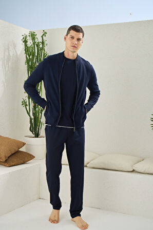 Kly Triko Ceketli 4lü Erkek Pijama Çeyiz Seti 5051 