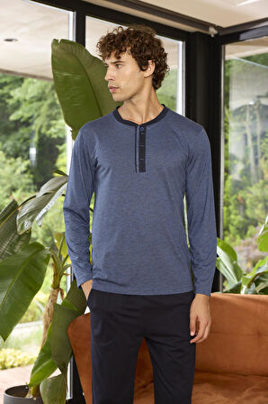 Kly Midi Yaka Pamuk Pijama Takımı 9266 