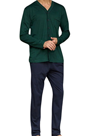 Kly Erkek Battal Boydan Düğmeli Pijama Takım 9134 