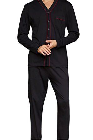Kly Erkek Battal Boydan Düğmeli Pijama Takım 9134 