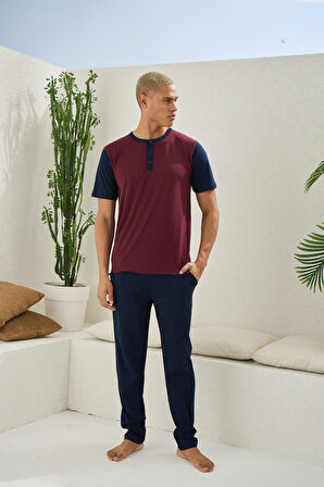 Kly Battal Midi Yaka Pijama Takımı 2205 
