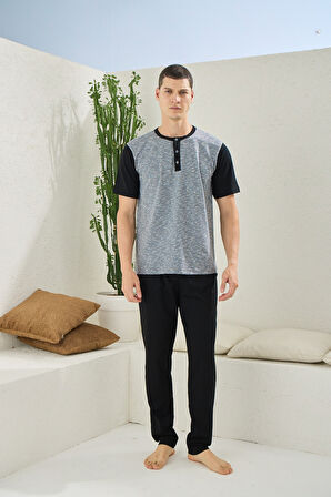 Kly Battal Midi Yaka Pijama Takımı 2205 