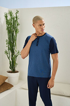 Kly Battal Midi Yaka Pijama Takımı 2205 