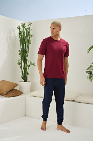 Kly O Yaka Ribana Paça Modal Pijama Takım 2089 