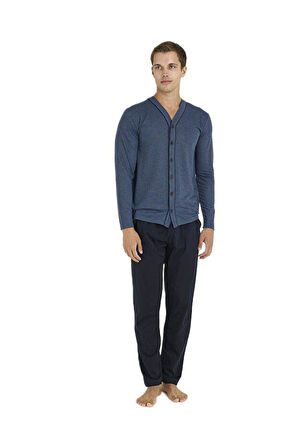 Kly Erkek İndigo Pijama Takımı 9225 