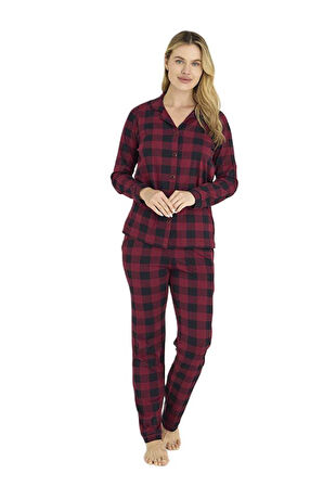 KLY Kadın Mürdüm Pijama Takımı 9209-K 