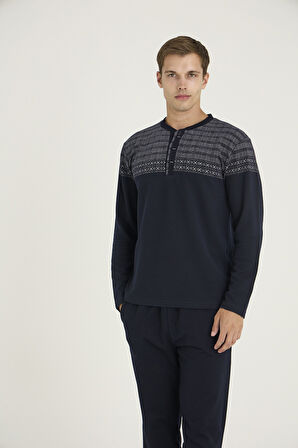 KLY Midi Yaka  Pijama Takım 8065 