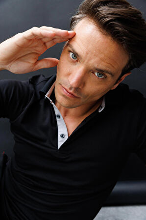 Desen Triko Erkek Polo Yaka T-Shirt 23301 Siyah