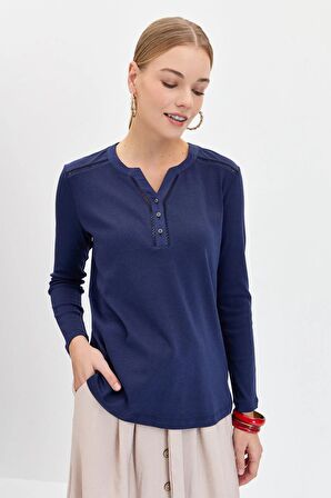 Desen Triko Kadın T-shirt
