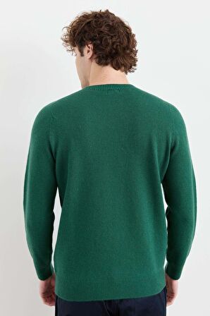 Desen Triko Erkek Sıfır Yaka Basic Yün Kazak 23525 Ö. Başı