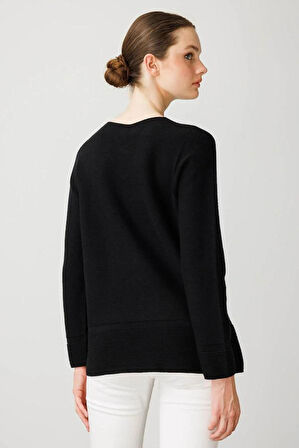 25245 DESEN TRİKO LİNXLİ SAHTE CEPLİ DÜĞMELİ SIFIR YAKA KADIN CEKET