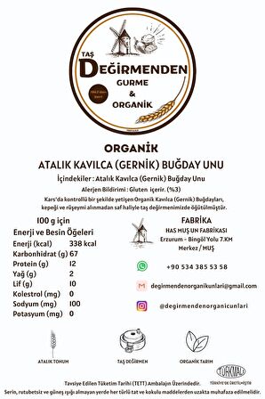 Organik Atalık Kavılca (Gernik) Buğday Unu - 10 Kilo