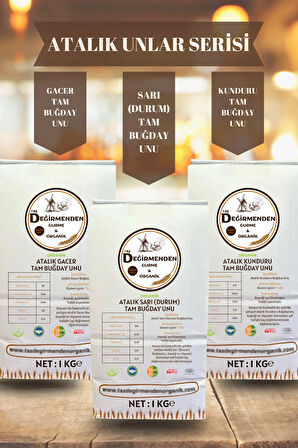 Organik Atalık Unlar Seti 3 (Sarı-Gacer-Kunduru)