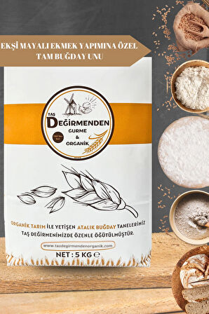 Atalık Ekşi Mayalı Ekmek Yapımına Özel Tam Buğday Unu - 5 Kilo