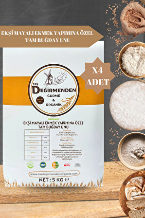 Atalık Ekşi Mayalı Ekmek Yapımına Özel Tam Buğday Unu - 20 Kilo