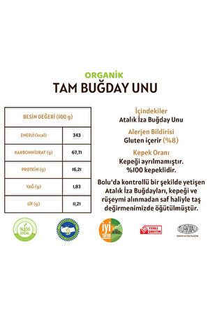 Organik Atalık Tam Buğday Unu - Siyez Ekşi Hamur Mayası