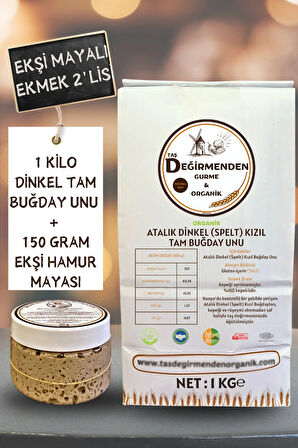 Organik Atalık Dinkel Spelt Kızıl Tam Buğday Unu - Siyez Ekşi Hamur Mayası