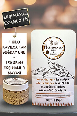 Organik Atalık Kavılca Gernik Tam Buğday Unu - Siyez Ekşi Hamur Mayası