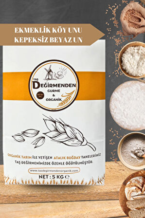 Atalık Ekmeklik Köy Unu - Kepeksiz Beyaz Un - 5 Kilo