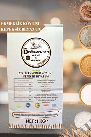 Atalık Ekmeklik Köy Unu - Kepeksiz Beyaz Un - 1 Kilo