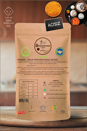 Organik Atalık Tarhana Acısız - Siyez Unlu, Siyez Ekşi Mayalı - 500 Gram
