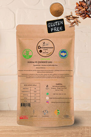 Organik Hurma Çekirdeği Unu (Gluten İçermez) - 300 Gram