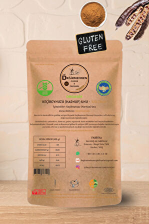 Organik Keçiboynuzu (Harnup) Unu (Gluten İçermez) - 300 Gram