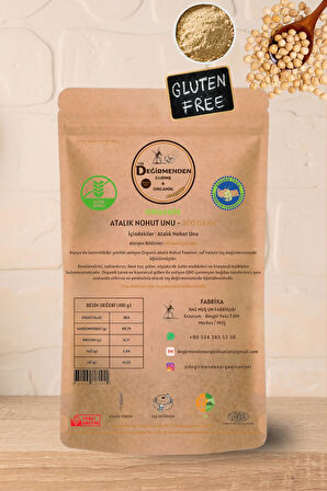 Organik Atalık Nohut Unu (Gluten İçermez) - 300 Gram