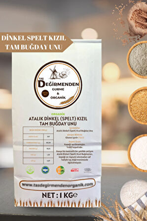 Atalık Dinkel Spelt Kızıl Tam Buğday Unu - 1 Kilo