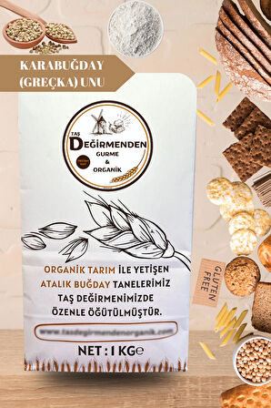 Organik Atalık Karabuğday (Greçka) Unu (Gluten İçermez) - 1 Kilo