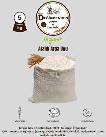 Organik Atalık Arpa Unu - 5 Kilo