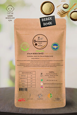 Organik Atalık Bebek İrmiği - 500 Gram
