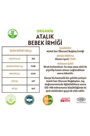 Atalık Bebek İrmiği - 500 Gram