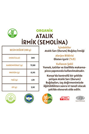 Atalık İrmik (Semolina) - 500 Gram