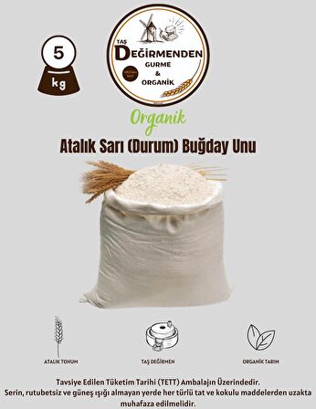 Organik Atalık Sarı (Durum) Buğday Unu - 5 Kilo