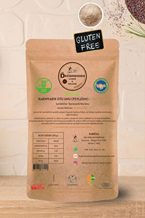 Organik Karnıyarık Otu Unu (Psyllium) (Gluten Içermez) - 300 Gram