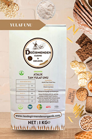 Organik Atalık Tam Yulaf Unu (Gluten İçermez) - 1 Kilo
