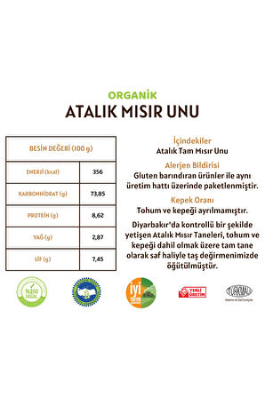 Organik Atalık Mısır Unu - 1 Kilo