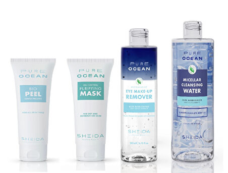 Sheida Pure Ocean Makyaj ,Yüz Temizleme ve Peeling Seti