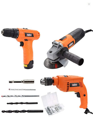 ATTLAS ECO SET 3G LI Matkap+Taşlama+12 V Li-on Vidalama-A0602027