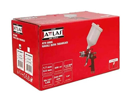 Attlas ATH 600G17 Üstten Depo Boya Tabancası A0502003