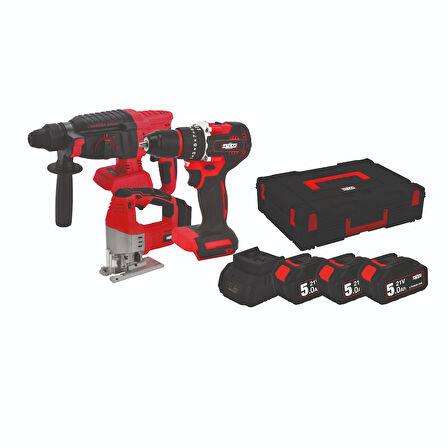 Attlas ATB 21 3’lü Kombo Set 2 Kömürsüz Motor (ATBL 21 BLPD Darbeli Matkap +ATBL 21 BLRH  Kırıcı/Delici +ATBL 21 BLJS Dekupaj )– A0104172