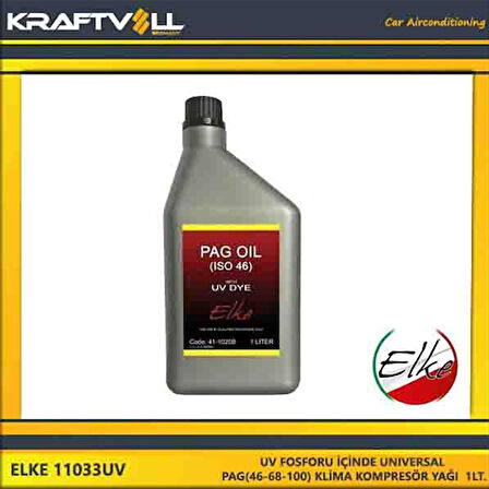 Yag & Antıfırız Klima Kompresor Yagı Unıversal (46-100-150) (pag R134a 1lt.)(italyan Elke) - Elke 11033u