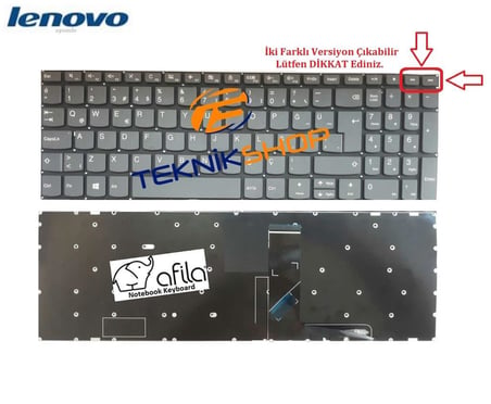 Lenovo ideaPad V330-15ISK Notebook Klavye, Tuş Takımı (Siyah, Füme TR) / KL0224