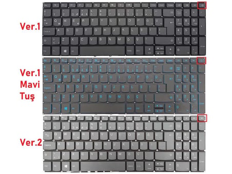 Lenovo ideaPad V330-15ISK Notebook Klavye, Tuş Takımı (Siyah, Füme TR) / KL0224
